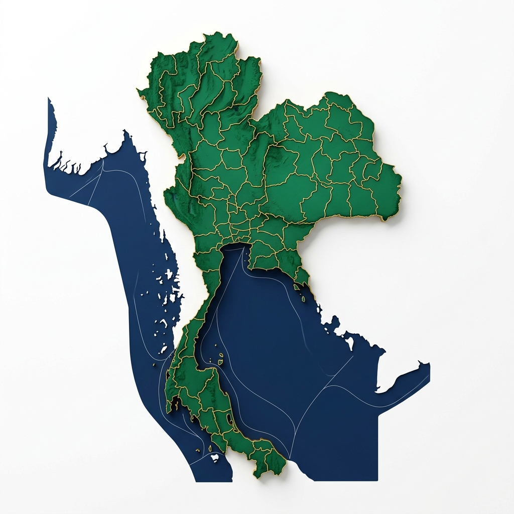 แผนที่ประเทศไทย 77 จังหวัด